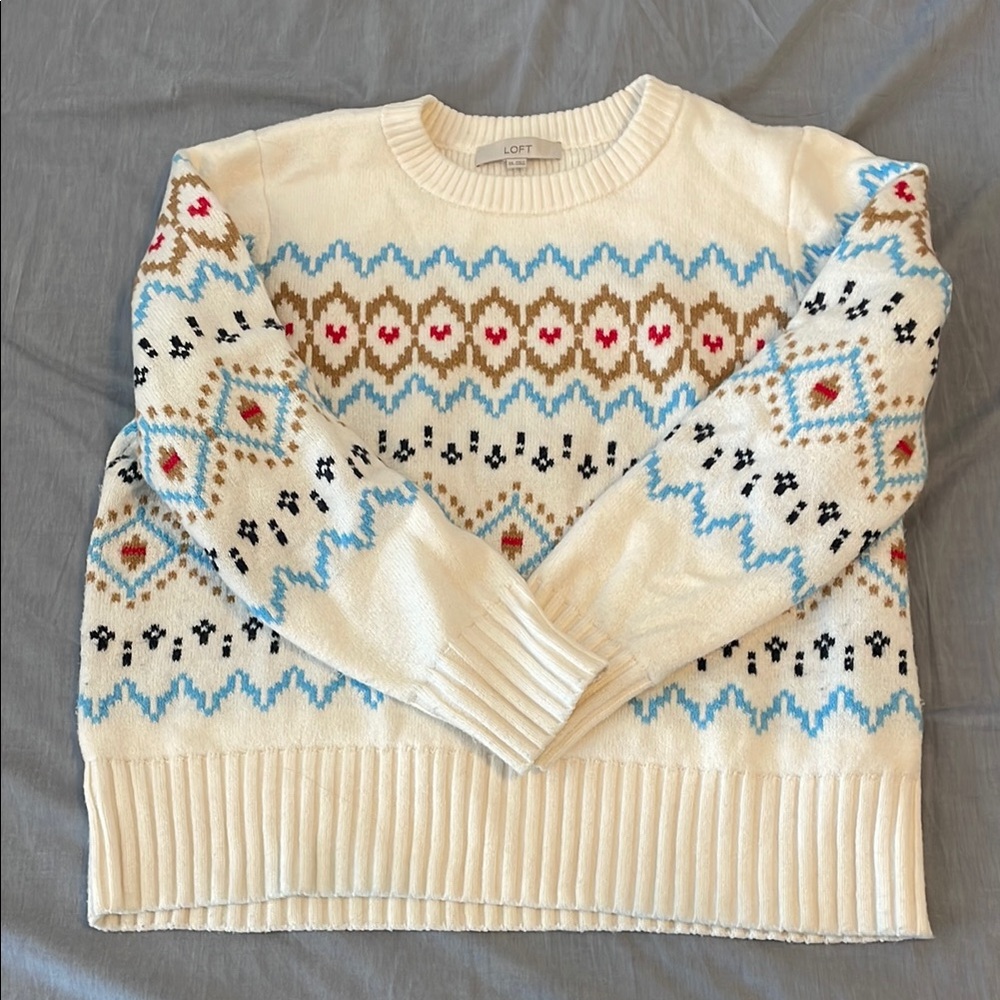 Loft fair isle sweater XXL